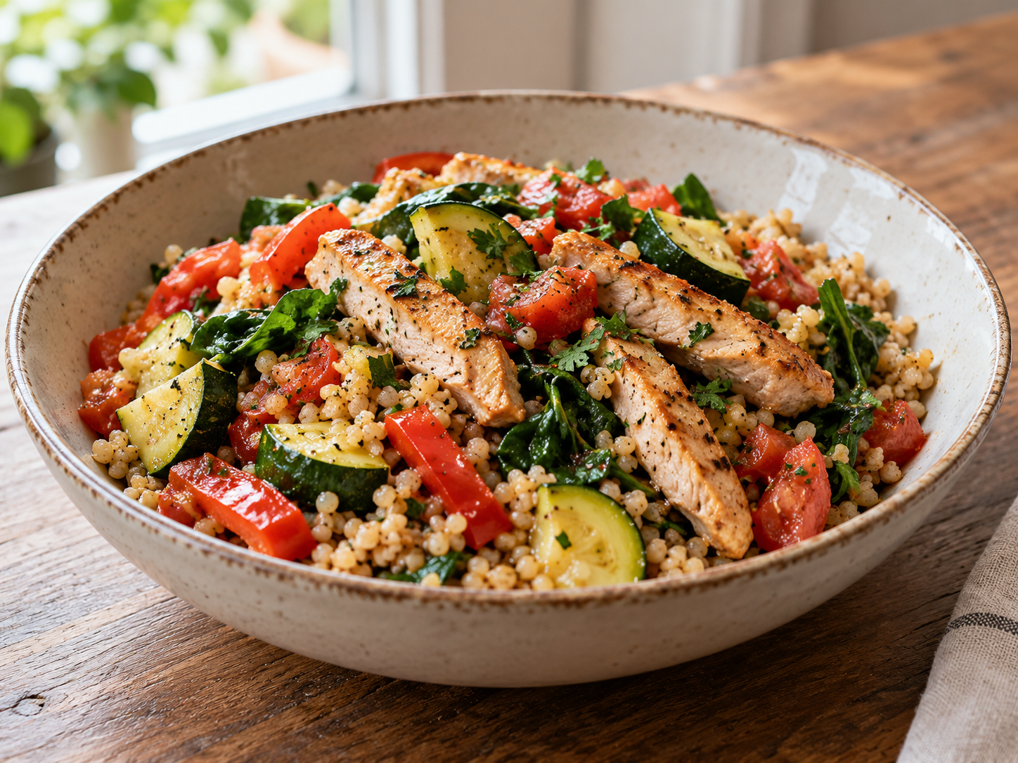 Turkey Vegetable Couscous Bowl