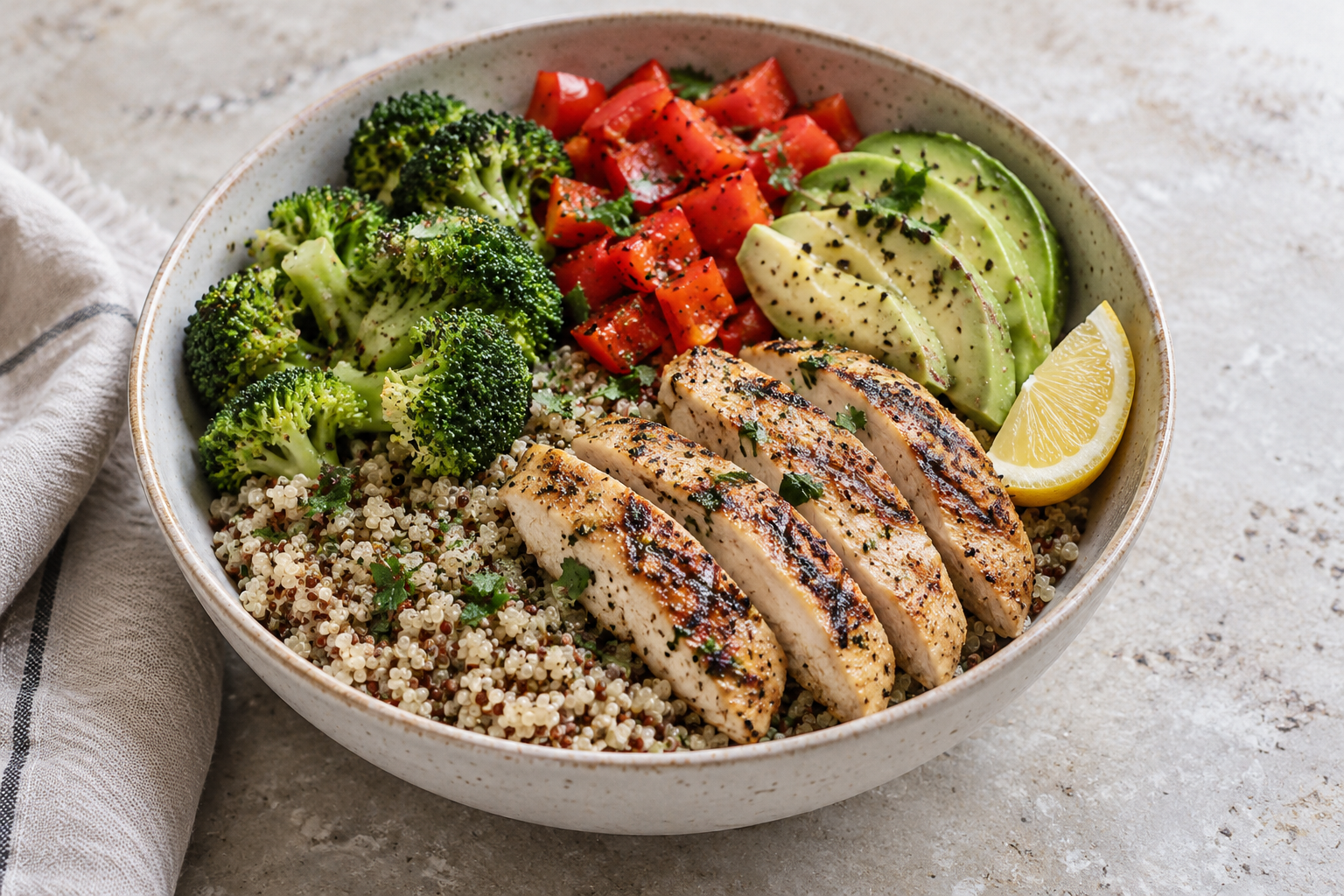 High-Protein Chicken Quinoa Power Bowl