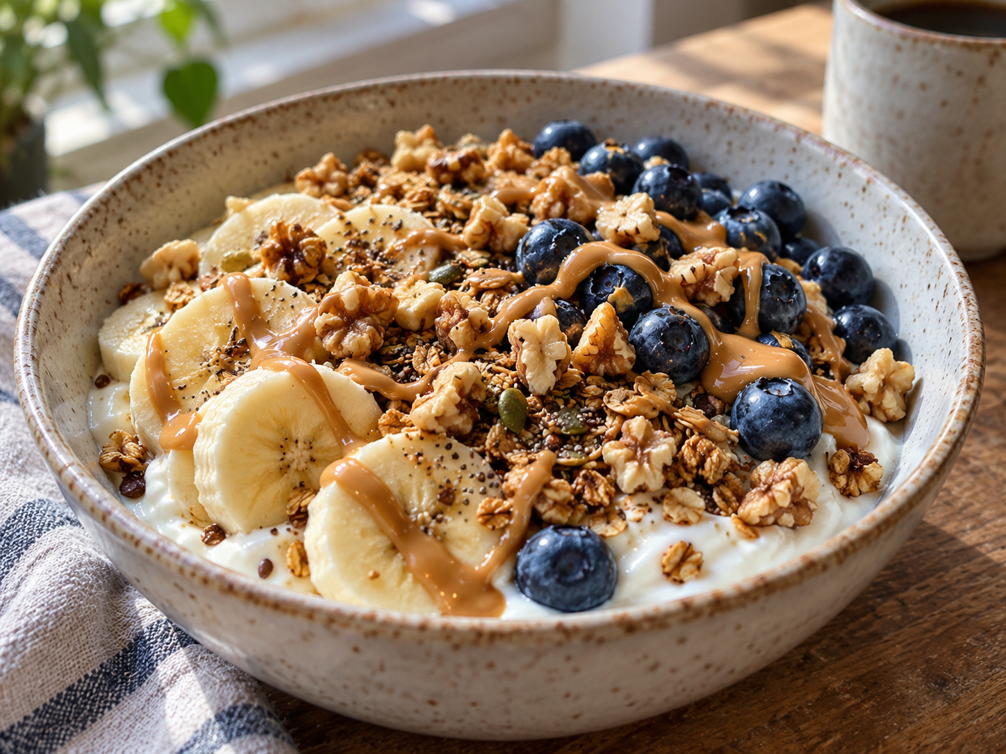 Greek Yogurt Banana Granola Power Bowl