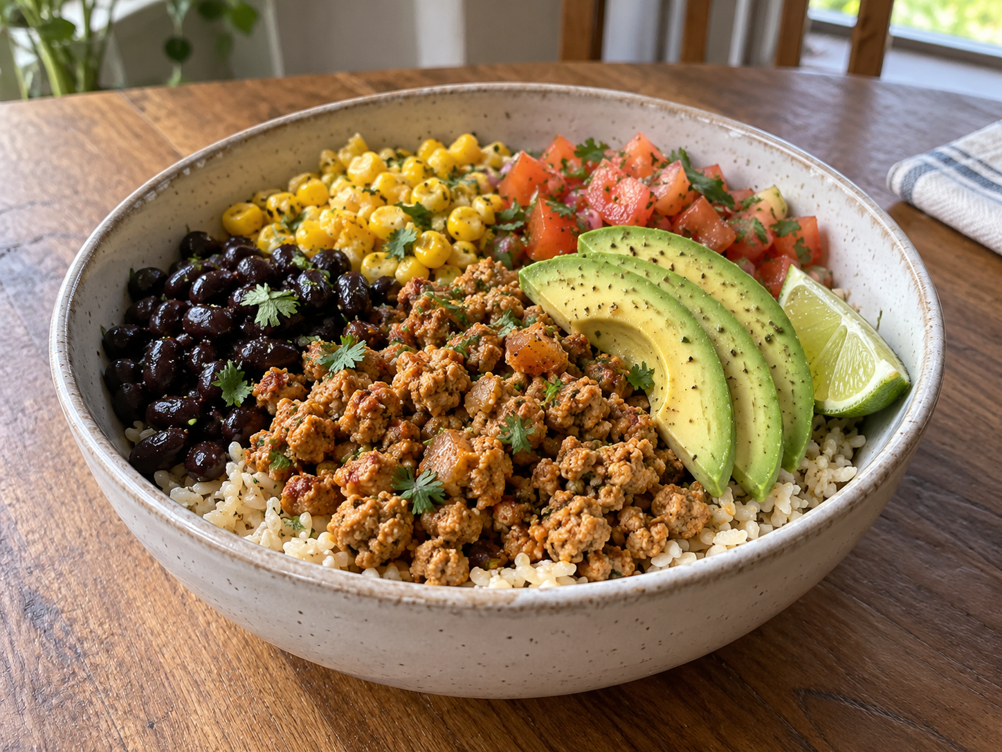 Turkey Avocado Burrito Bowl