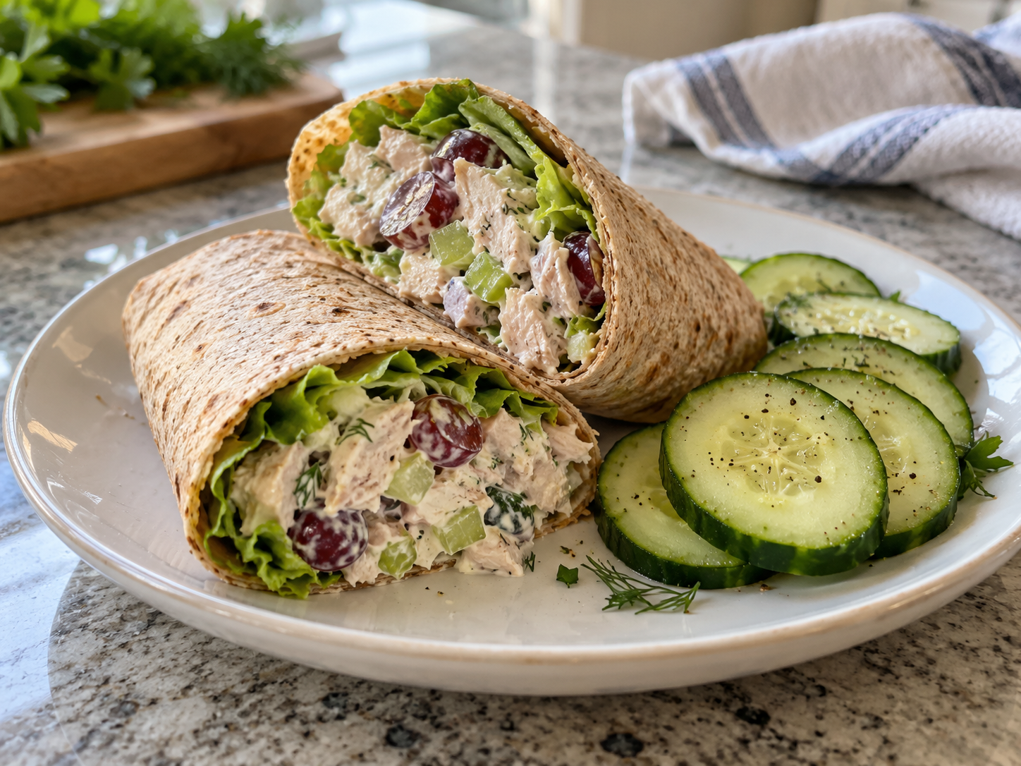 Greek Yogurt Chicken Salad Wrap